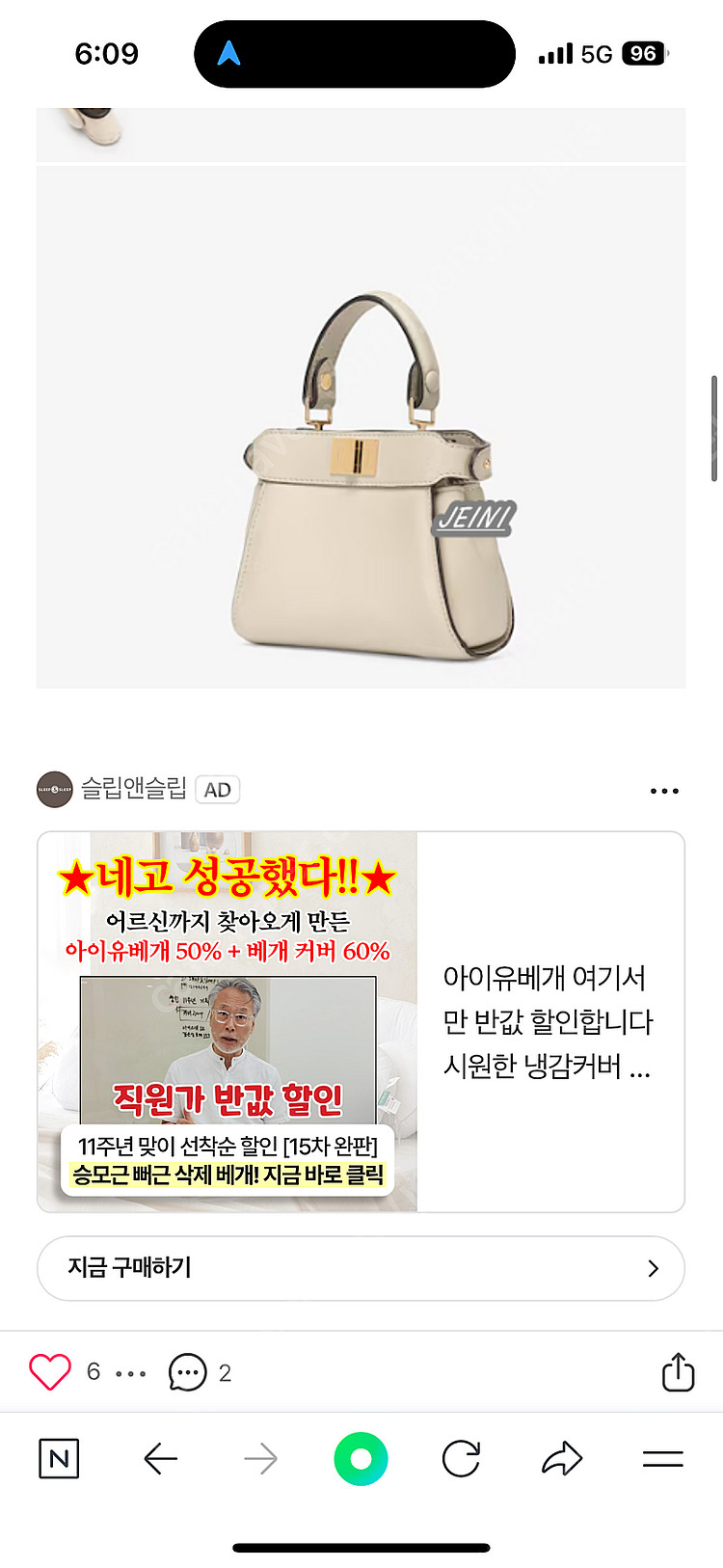 펜디 나노 피카부 최지우가방--0