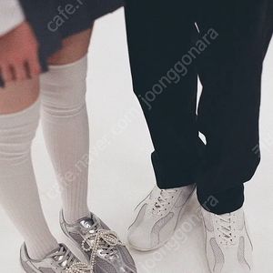 택포)새상품)야세 레더 스니커즈 실버 240