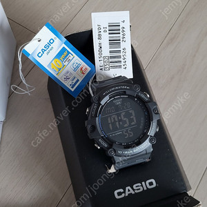 카시오 정품 CASIO 카시오 AE-1500WH-8B 10년 전지 방수 전자 군인시계