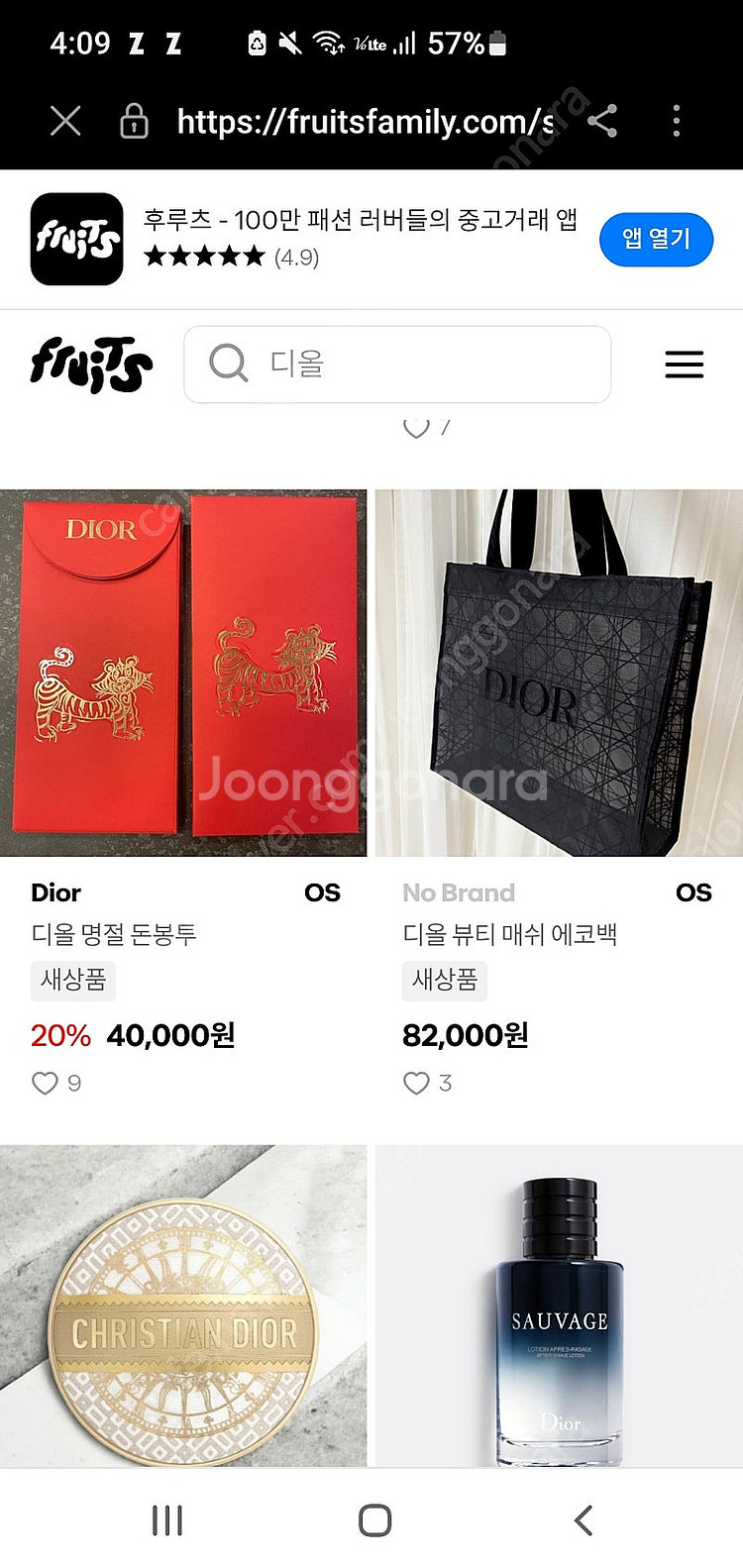 디올 뷰티 까나쥬 메쉬백(사이트,중고플랫폼최저가판매)--7