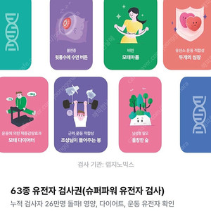 뱅크샐러드 63종 유전자검사권
