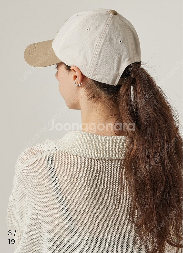 뮤제라 MUSEERA x POV 볼캡 연카키 투톤 새제품--1