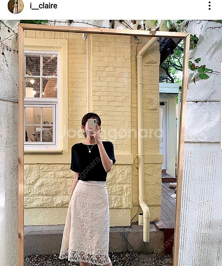 끌레르 르티에 마켓 레이스 스커트 S--0