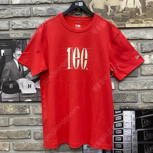 뉴에라 100주년 기념 반팔 티셔츠 레드 M사이즈 새제품