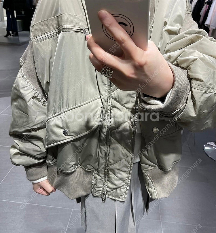 시스템 리브 블록 레이어 패널 점퍼 (한섬 SJSJ 마...--2