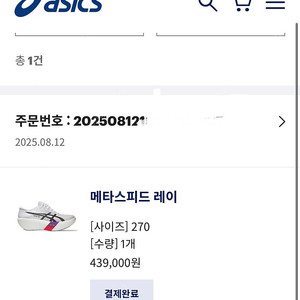 아식스 메타스피드 레이