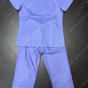 택o 새상품) 의료 여성용 브이넥 스크럽복 세트 s 블루라벤더 수술복 병원 유니폼 이미지