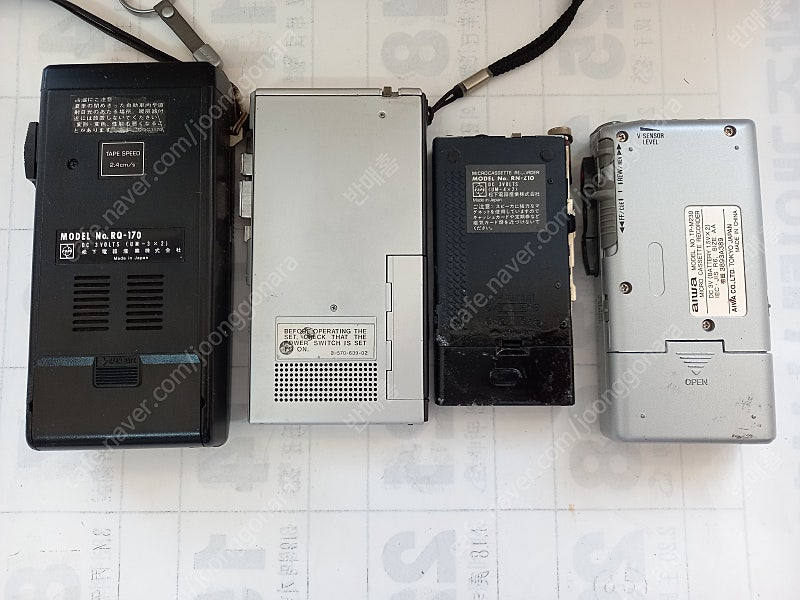 빈티지 네쇼날 소니 아이와 휴대용 녹음기 4개--3