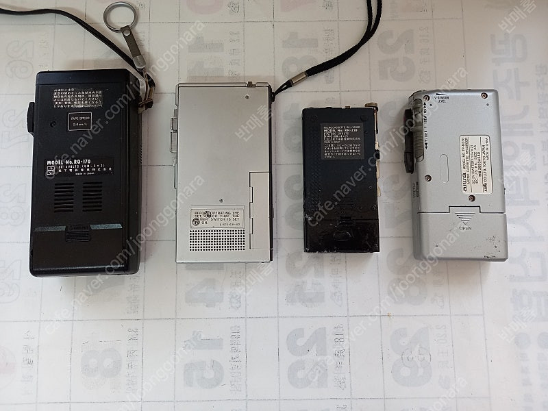 빈티지 네쇼날 소니 아이와 휴대용 녹음기 4개--4