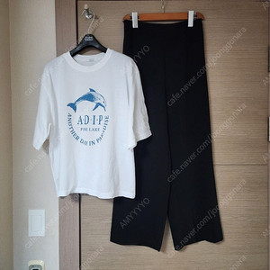 곰부인네 돌고래티셔츠+에덴반밴딩슬렉스L 판매합니다