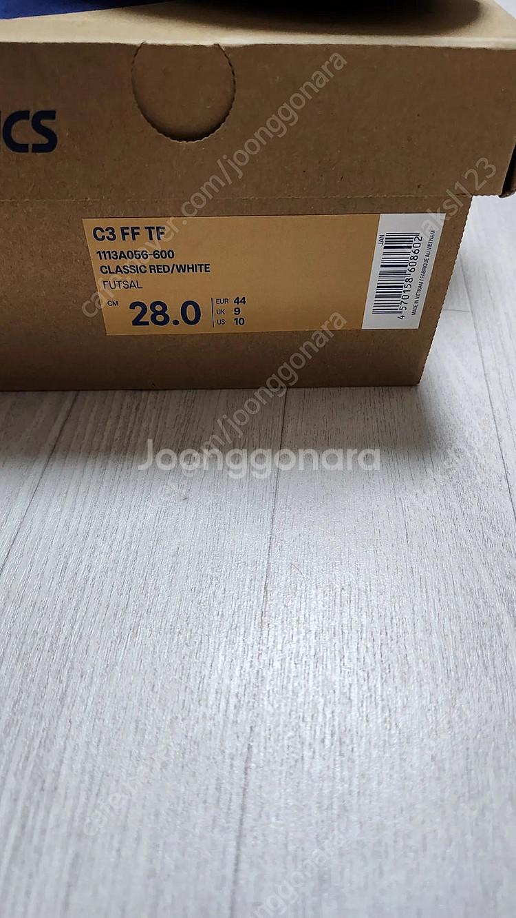 아식스 c3 레드 280 풋살화 축구화 거의 새제품--1