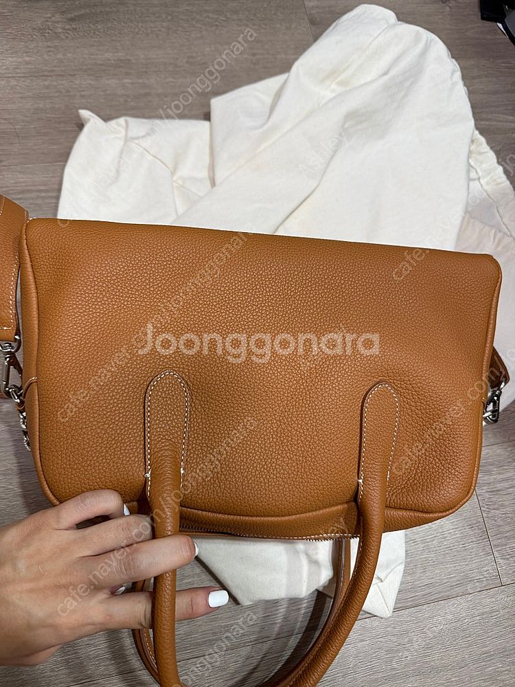 유메르 보스턴백 카멜 (한번도안맨새것)--2