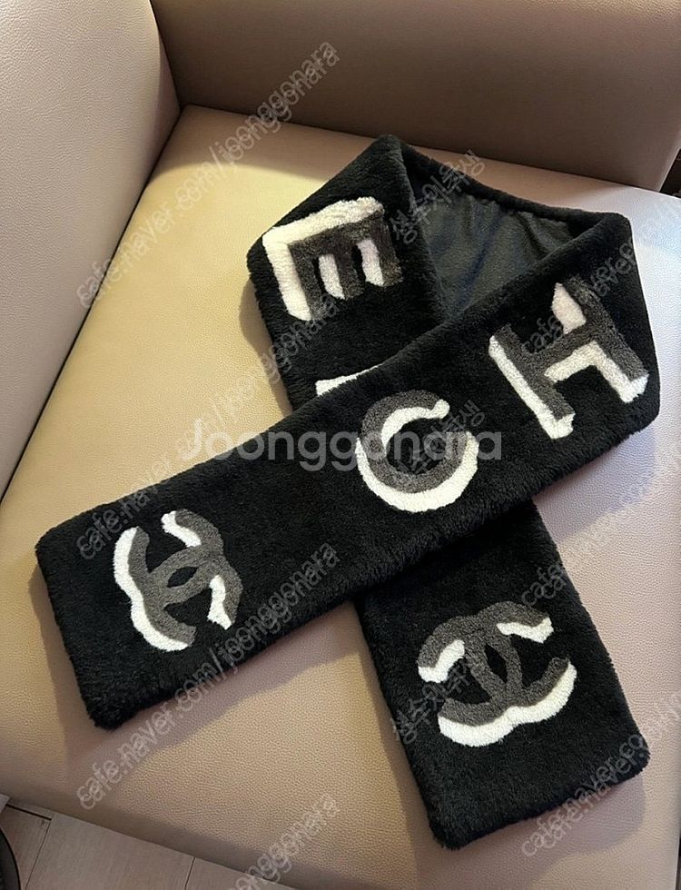 샤넬 시어링 머플러 목도리 (캐시미어100)--0