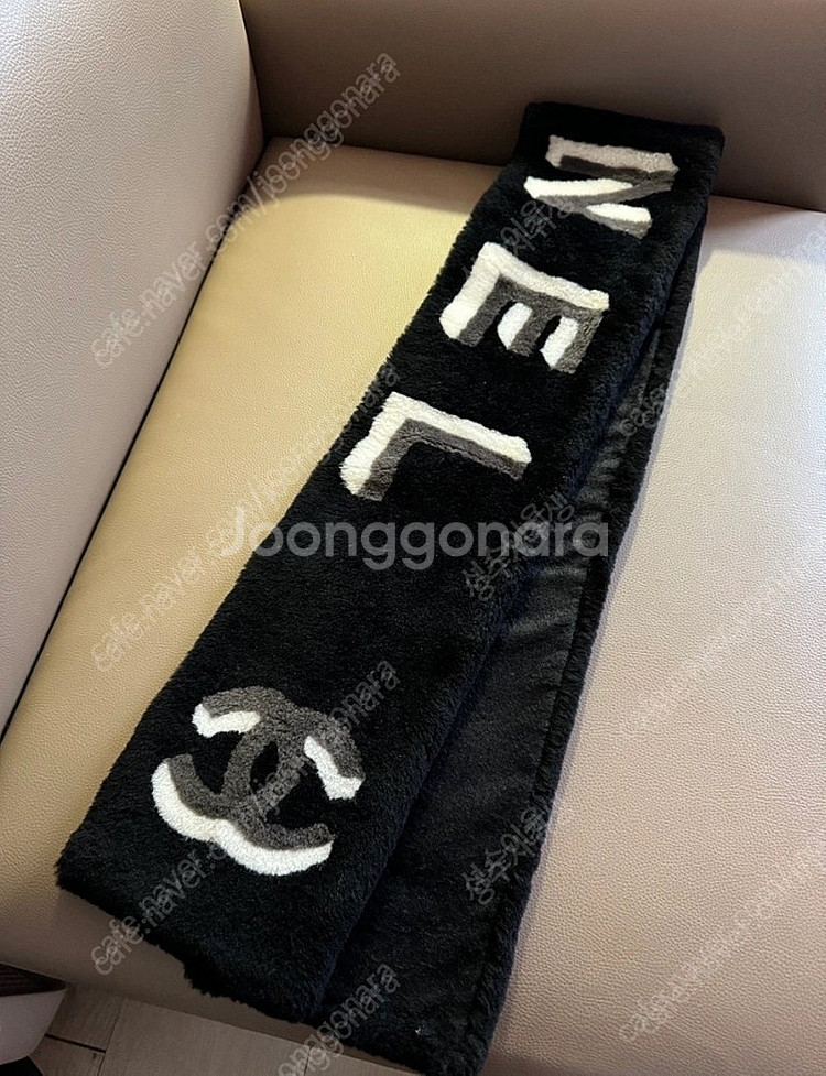 샤넬 시어링 머플러 목도리 (캐시미어100)--1