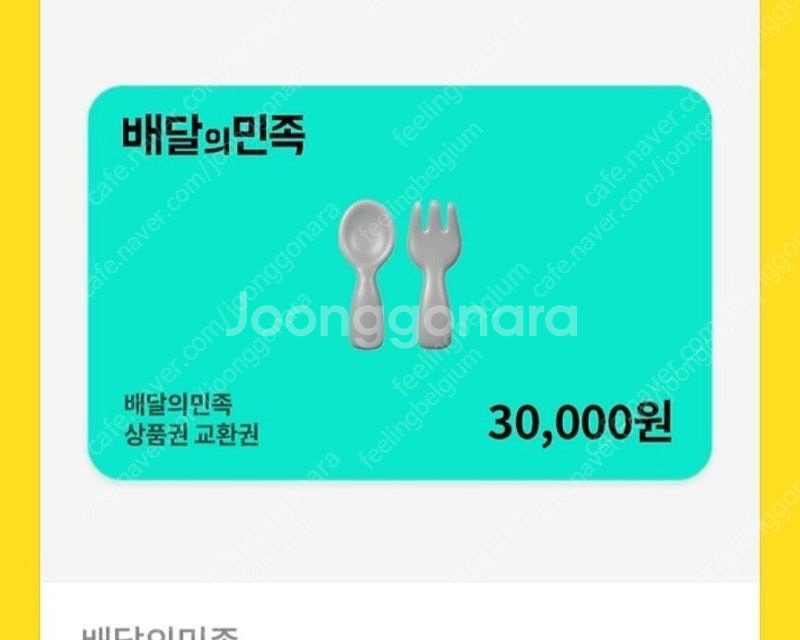 배달의민족 모바일 상품권 3만원--0