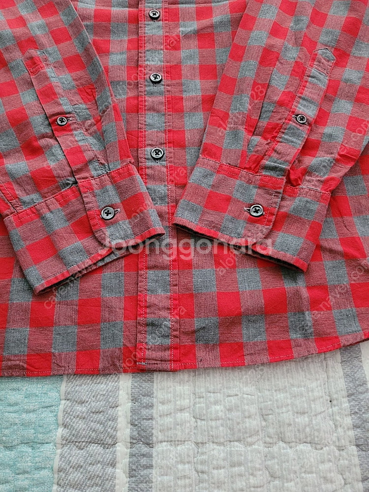 제이크루 J crew. 레드블록 체크셔츠 XL 105사...--6