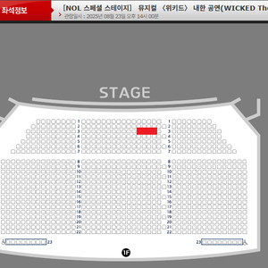 뮤지컬 위키드 내한 공연 8/23 중블 2연석