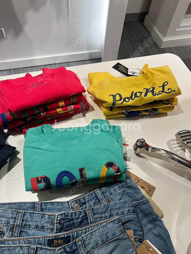 폴로 랄프로렌 키즈 앵무새 자수 티셔츠 QR인증가능 +...--0