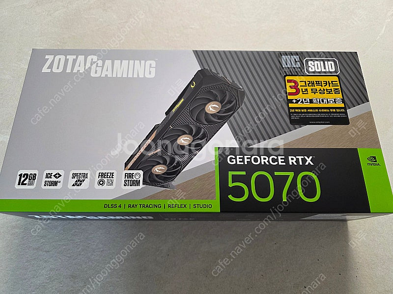 ZOTAC RTX 5070 SOLID 그래픽카드 미개봉...--0