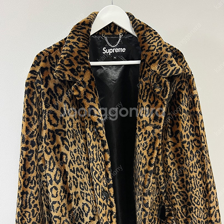 [XL] 슈프림 16SS 레오파드 퍼 코트 자켓 GD착...--2