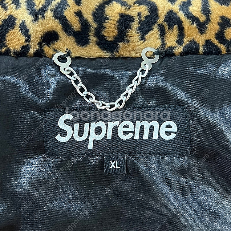 [XL] 슈프림 16SS 레오파드 퍼 코트 자켓 GD착...--6