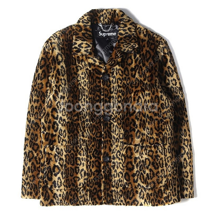 [XL] 슈프림 16SS 레오파드 퍼 코트 자켓 GD착...--8