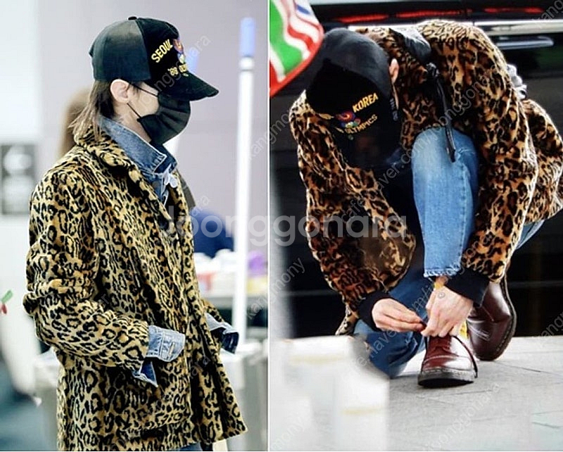 [XL] 슈프림 16SS 레오파드 퍼 코트 자켓 GD착...--9