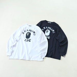 하이포인트 [Bape] 베이프 컬리지 릴렉스드 핏 롱슬리브 티셔츠