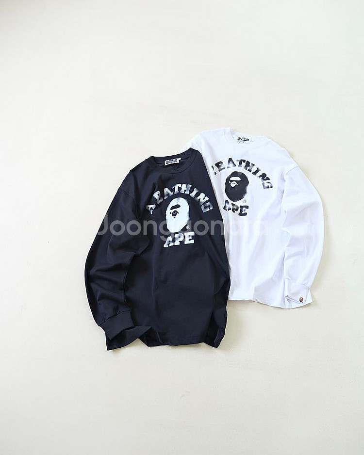 하이포인트 [Bape] 베이프 컬리지 릴렉스드 핏 롱슬...--1