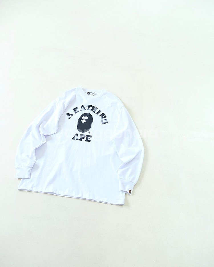 하이포인트 [Bape] 베이프 컬리지 릴렉스드 핏 롱슬...--2