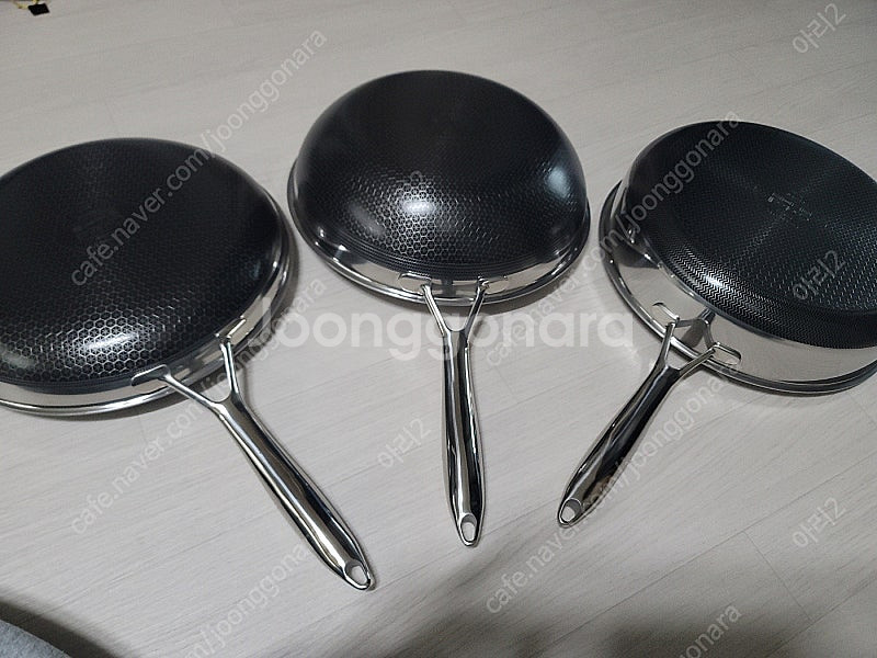 전인화의 쿡셀28cm 세라믹 더블 블랙큐브 프라이팬 정품 3종세트(프라이팬,소테팬,궁중팬)급처분--4
