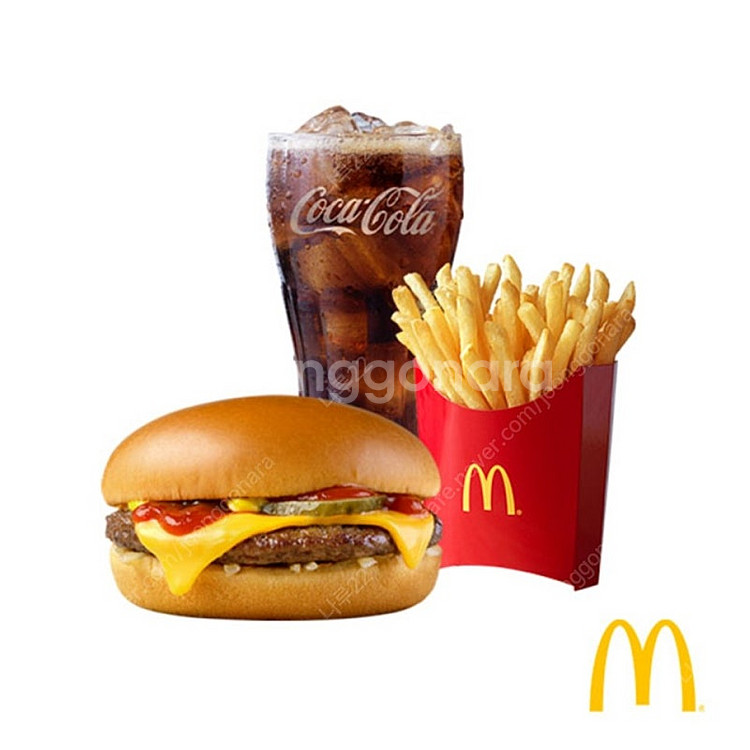 맥도날드 치즈버거세트--0