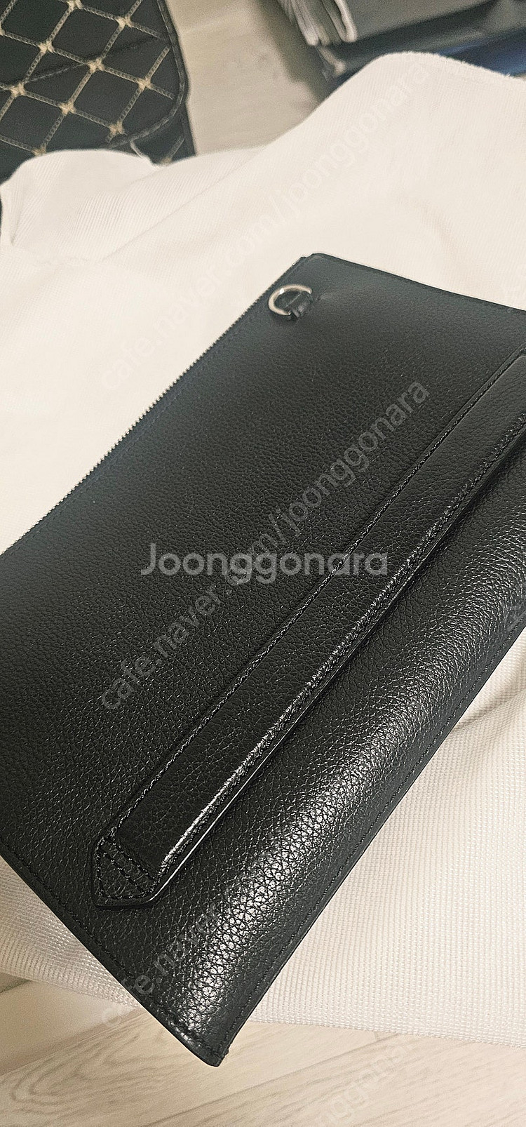 몽블랑 마이스터스튁 소프트 그레인 클러치 블랙--1