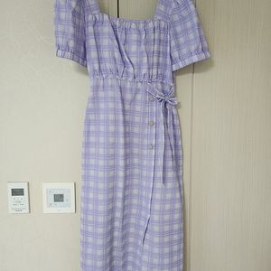 듀엘 체크 원피스