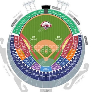 8/21(목) 통로 외야 4연석 LG 트윈스VS 롯데