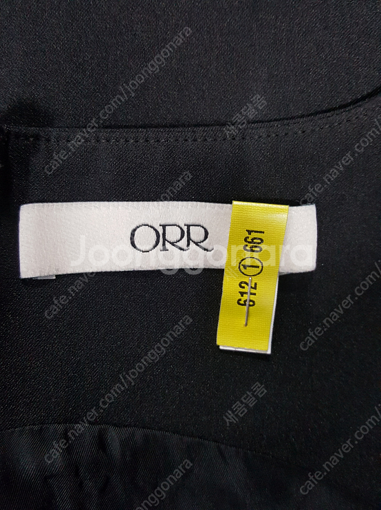 orr 오르 스티치 콤비 원피스(블랙,S)--6