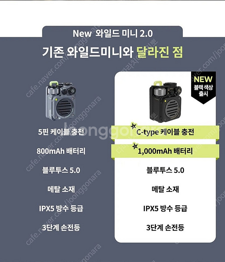 뮤젠 와일드 미니 2.0 포터블 블루투스 스피커--4