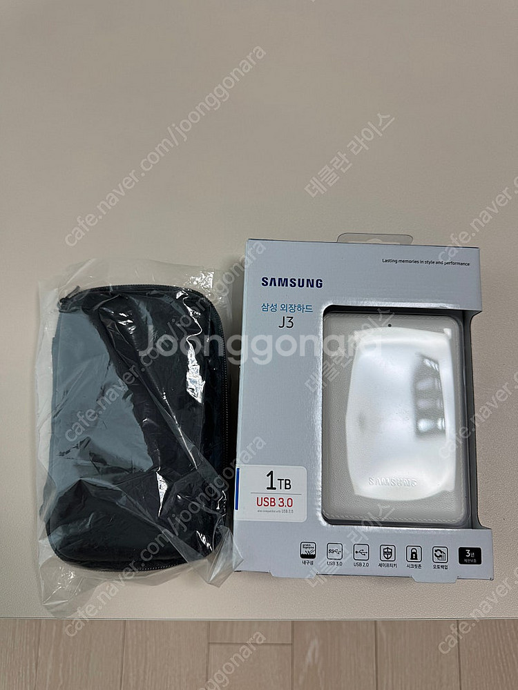 삼성 J3 Portable 외장하드 1TB+파우치(미개...--0