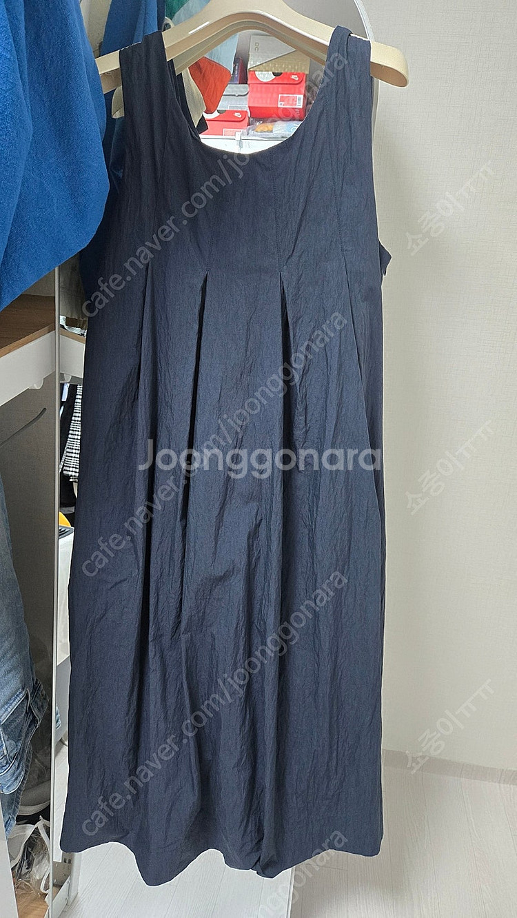 그린버터 원피스 Cotton Nylon Pintuck ...--4