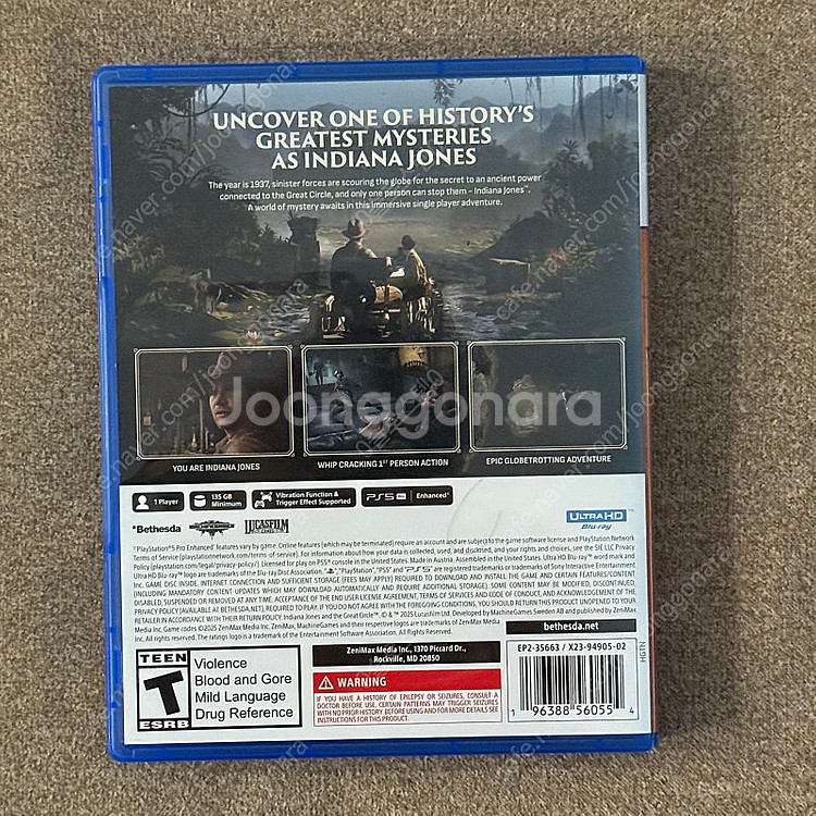 PS5 인디아나존스 그레이트 서클 한글지원 북미판 택포--1