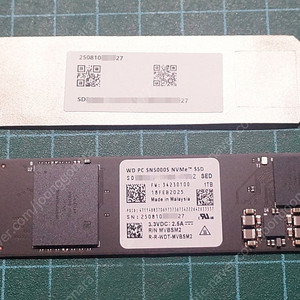 WD m.2 nvme 1TB SSD 신품급 (A+++급, 개인)