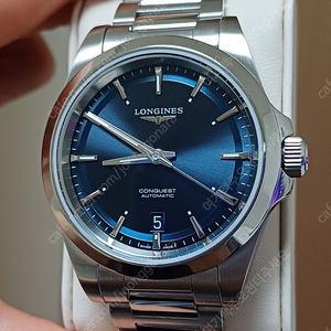론진 콘퀘스트 38mm 블루다이얼 ( 민트급 25년 6월 1일 스탬핑 )