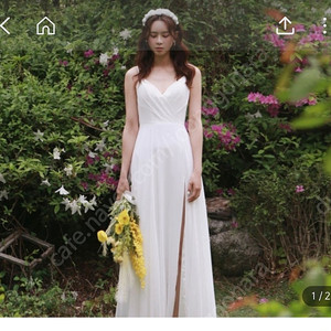 베일즈 웨딩,셀프웨딩 촬영 드레스 (페리 리본, 그라니아, 플라워) 반값 판매