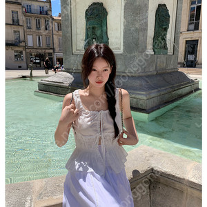 리즈 mari ribbon smoke blouse