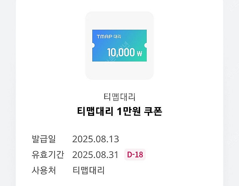 티맵대리 1만원 쿠폰--0
