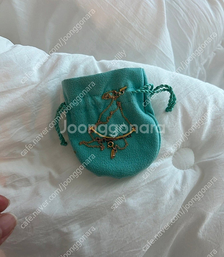 티파니 T스마일 목걸이 로즈골드색상 택포90--0