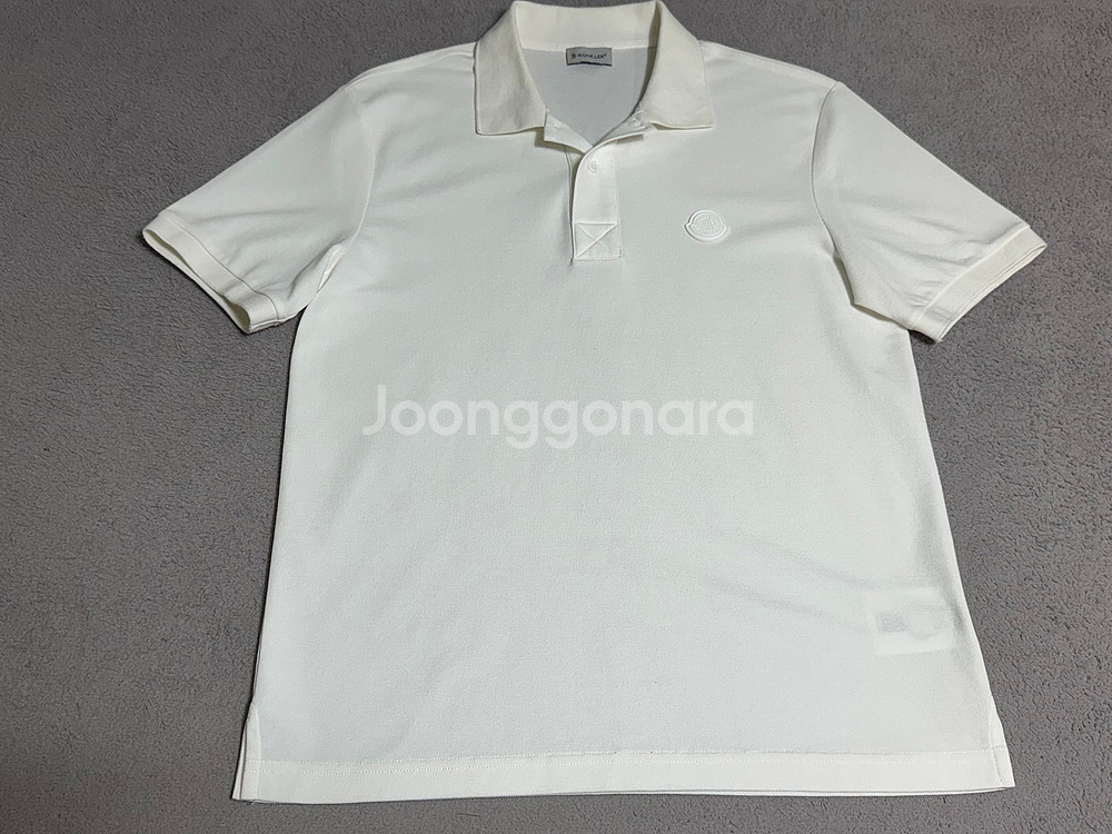 L 몽클레어 화이트 와펜 로고 pk 폴로 카라티 / 알...--2