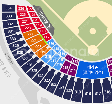 8월19일~21일(화~목) 잠실 엘지 롯데 3루 오렌지...--0