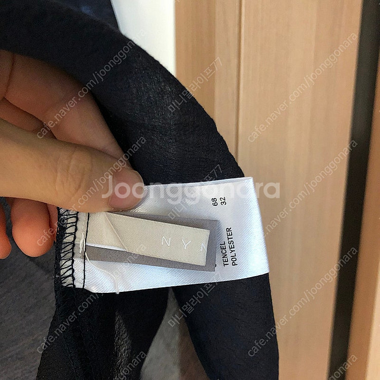 님프 23년 오간자 시스루 반팔 퍼프 블라우스 샤 리본...--8