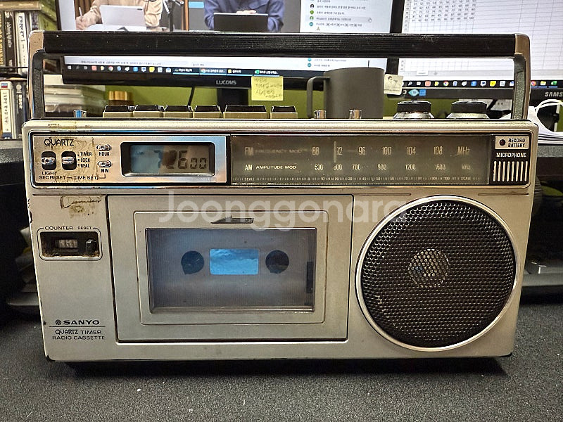 SANYO M1950F 산요 카세트 레코더 작은 붐박스--0
